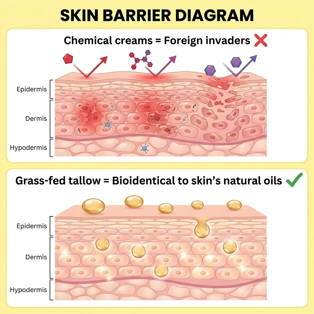 Tallow is bioidentical to human sebum